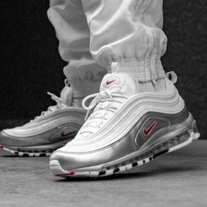 Nike Air Max 97 White and Silver sz 10.5